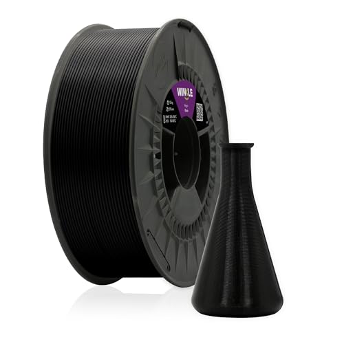 WINKLE PP-Filament (Polypropylen), Schwarz, 3D-Drucker-Filament, 1,75 mm, 700 g, Polypropylen, Schwarz, hohe Schlagfestigkeit, Spule mit 700 g von Winkle