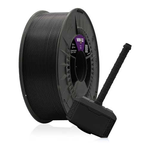 WINKLE Tough PLA Filament (robust) Schwarz | 3D-Drucker-Filament | PLA-Filament 2,85 mm 1 kg | Schwarzes PLA | Super Zähigkeit | Härte | Spule 1 kg von Winkle