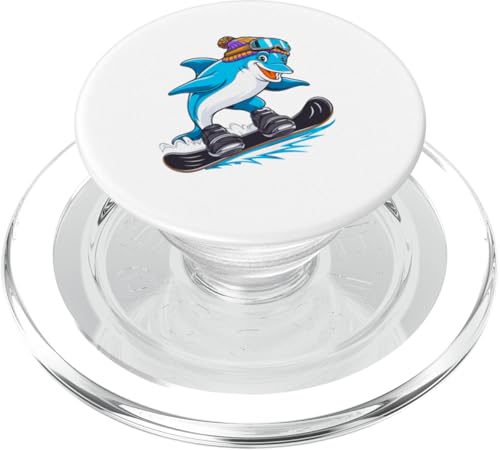 Fun Dolphin Snowboard Adventure Winter Sports PopSockets PopGrip für MagSafe von Winter Snow Animals