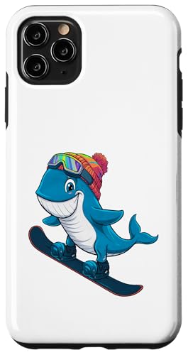 Hülle für iPhone 11 Pro Max Süßes Wal Snowboard Fun Winter Design von Winter Snow Animals