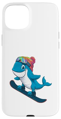 Hülle für iPhone 15 Plus Süßes Wal Snowboard Fun Winter Design von Winter Snow Animals