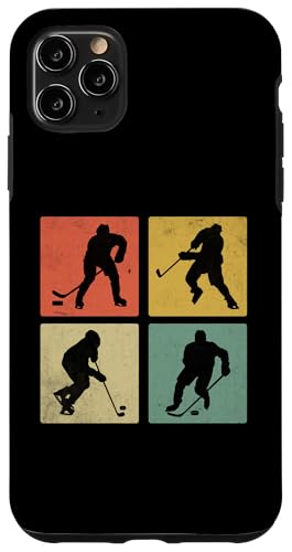 Hülle für iPhone 11 Pro Max Retro Vintage Eishockeyspieler Wintersport von Winter Sports Ice Hockey Player Gifts