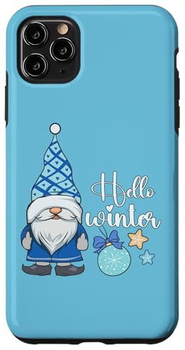 Hülle für iPhone 11 Pro Max Hallo Winter, nordischer Weihnachtswichtel von Winter by Content Design Studio