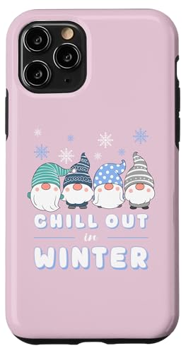 Hülle für iPhone 11 Pro Winter Gnome, Weihnachts-Wichtel mit lustigem Spruch von Winter by Content Design Studio