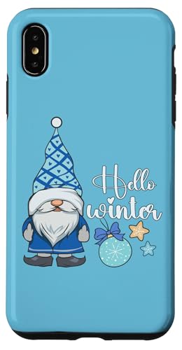 Hülle für iPhone XS Max Hallo Winter, nordischer Weihnachtswichtel von Winter by Content Design Studio