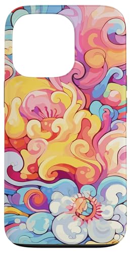 Hülle für iPhone 13 Pro Buntes Regenbogen Strudel Farbmuster Bunt Abstrakt Kunst von Wirbelnde Bunte Regenbogenfarben Design Hippie