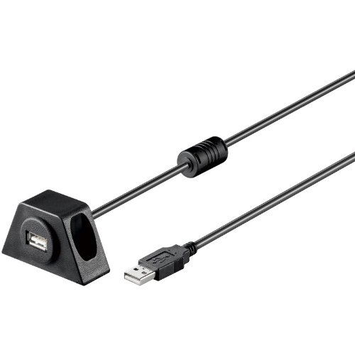 20er Set WireThinX USB 2.0 Kabel Verlängerung A Stecker - A Buchse montierbar schwarz 1,2 m von WireThinx