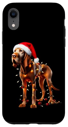 Hülle für iPhone XR Wirehair Vizsla Weihnachtsmütze für Hunde, Weihnachtsbeleuchtung, Besitzerin, Mama von Wirehaired Vizsla Dog Christmas Products