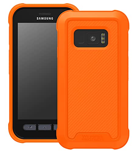 Wireless PROTECH Hülle kompatibel mit Samsung Galaxy XCover FieldPro Handymodell SM-G889, langlebige, dünne, flexible Hülle mit Fallschutz (Orange) von Wireless PROTECH