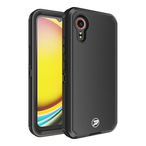 Wireless PROTECH Schutzhülle kompatibel mit Samsung Galaxy XCover 7 SM-G556B, robustes, dreilagiges TPU und Polycarbonat, glatte Hülle (Schwarz/Schwarz) von Wireless PROTECH