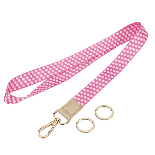 Wisdompro Schlüsselband mit Metallhaken für Schlüssel, Schlüsselanhänger, Ausweise, Namensschilder, Punkte, 49,5 cm von Wisdompro