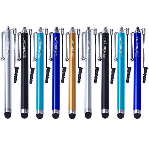 Wisdompro Touchscreen Stift 9 Stück, Universal Tablet Stift Handy Stift, Eingabestifte für Alle Tablets, Handys und Smartphones mit Touchscreen (5 Farben) von Wisdompro