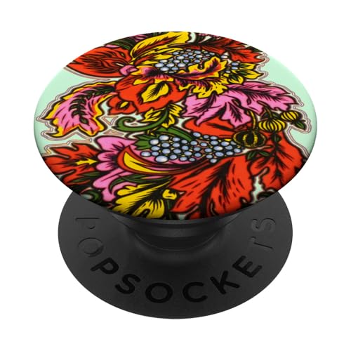 Blumenmuster PopSockets Klebender PopGrip von Wistful