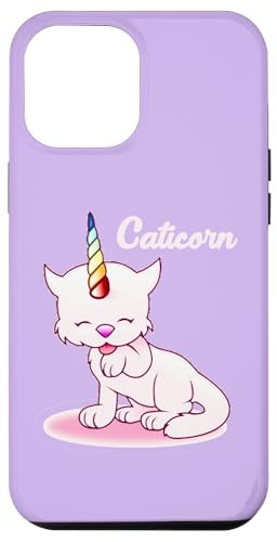 Hülle für iPhone 12 Pro Max Caticorn Cat Regenbogenhorn von Wistful