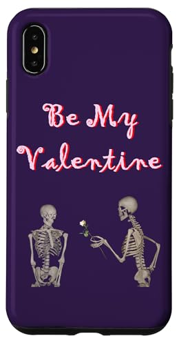 Valentinstag Be My Valentine Skelette Liebe Hülle für iPhone XS Max von Wistful