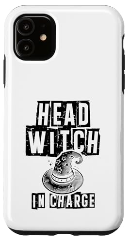 Hülle für iPhone 11 Head Witch In Charge Witch Halloween Besen von Witch Halloween Lover Gifts