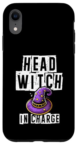 Hülle für iPhone XR Head Witch In Charge Witch Halloween Besen von Witch Halloween Lover Gifts