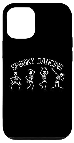 Hülle für iPhone 14 Pro Skelette Spooky Dancing - Gruseliges Halloween-Skelett von Witchy Wardrobe