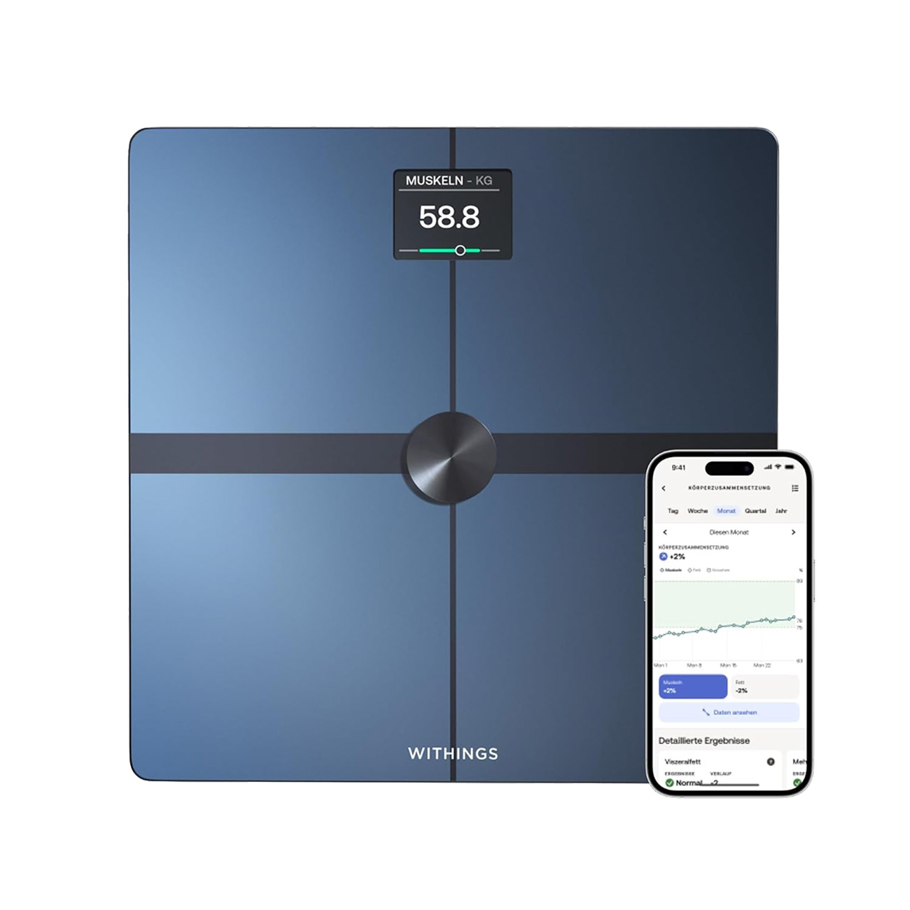 Withings Body Smart K?rperanalysewaage schwarz | umfangreiche Messungen und Funktionen | Direkt-Herzfrequenzmessung | Sprachfunktion | WLAN-Personenwaage von Withings