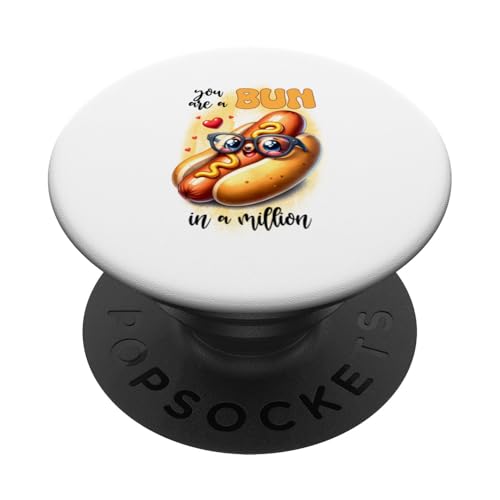 You Are a Bun in a Million Hotdog Herz Brille Spruch PopSockets Klebender PopGrip von Witzige Fun Geschenkideen