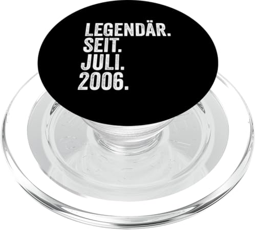 19. Geburtstag Mann 19 Jahre Legendär seit Juli 2006 PopSockets PopGrip für MagSafe von Witzige Geschenke zum 19 Geburtstag Mann und Frau