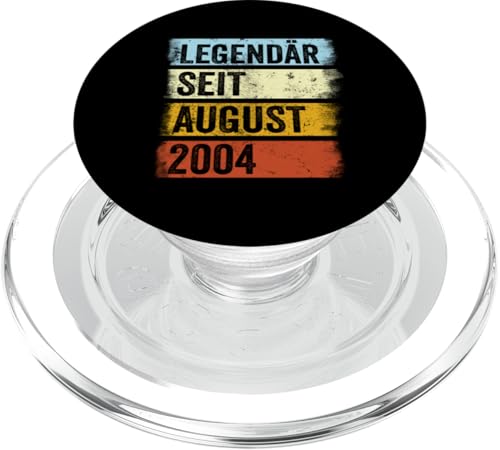 21. Geburtstag Mann 21 Jahre Legendär seit August 2004 PopSockets PopGrip für MagSafe von Witzige Geschenke zum 21 Geburtstag Mann und Frau