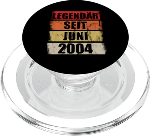 21. Geburtstag Mann 21 Jahre Legendär seit Juni 2004 PopSockets PopGrip für MagSafe von Witzige Geschenke zum 21 Geburtstag Mann und Frau