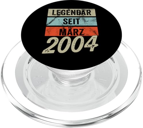 21. Geburtstag Mann 21 Jahre Legendär seit März 2004 PopSockets PopGrip für MagSafe von Witzige Geschenke zum 21 Geburtstag Mann und Frau