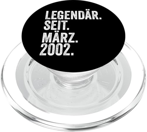 23. Geburtstag Mann 23 Jahre Legendär seit März 2002 PopSockets PopGrip für MagSafe von Witzige Geschenke zum 23 Geburtstag Mann und Frau