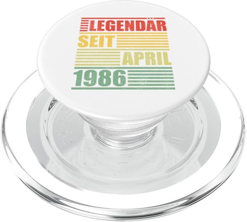 39. Geburtstag Mann 39 Jahre Legendär seit April 1986 PopSockets PopGrip für MagSafe von Witzige Geschenke zum 39 Geburtstag Mann und Frau