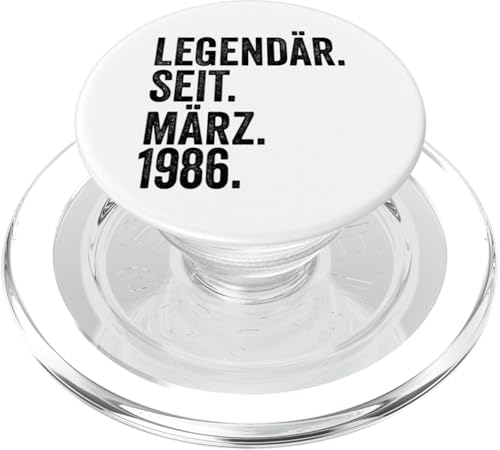 39. Geburtstag Mann 39 Jahre Legendär seit März 1986 PopSockets PopGrip für MagSafe von Witzige Geschenke zum 39 Geburtstag Mann und Frau