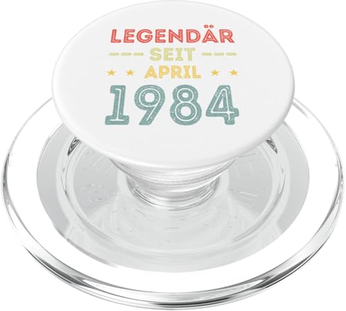 41. Geburtstag Mann 41 Jahre Legendär seit April 1984 PopSockets PopGrip für MagSafe von Witzige Geschenke zum 41 Geburtstag Mann und Frau