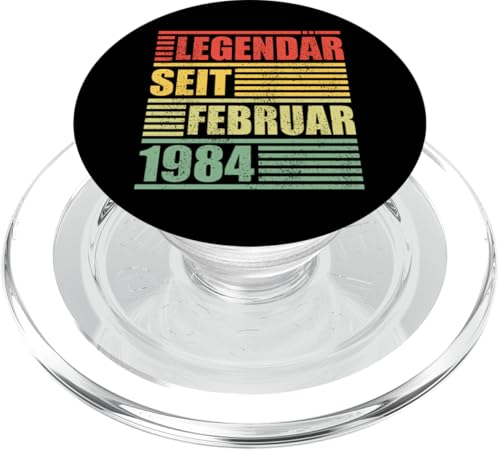 41. Geburtstag Mann 41 Jahre Legendär seit Februar 1984 PopSockets PopGrip für MagSafe von Witzige Geschenke zum 41 Geburtstag Mann und Frau