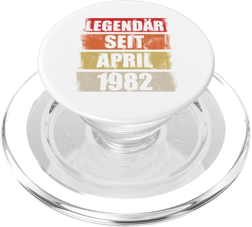 43. Geburtstag Mann 43 Jahre Legendär seit April 1982 PopSockets PopGrip für MagSafe von Witzige Geschenke zum 43 Geburtstag Mann und Frau