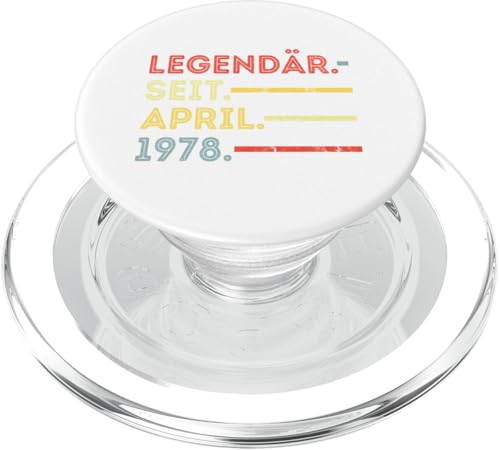 47. Geburtstag Mann 47 Jahre Legendär seit April 1978 PopSockets PopGrip für MagSafe von Witzige Geschenke zum 47 Geburtstag Mann und Frau