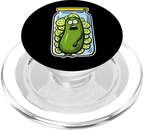 Lustiges Gewürzgurken Outfit Gurke Cartoon Gewürzgurke Comic PopSockets PopGrip für MagSafe von Witzige Gurken Grafik Humor Illustration Sarkasmus