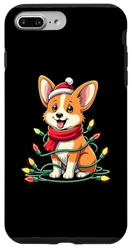 Hülle für iPhone 7 Plus/8 Plus Süßer Corgi Hund Xmas Hunde Lichterkette Weihnachten Corgi von Witzige Hunde Weihnachten Outfit Design Shop