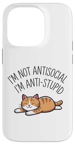 Hülle für iPhone 14 Pro Katzenspruch Katze für Katzenbesitzer von Witzige Katzensprüche Designs