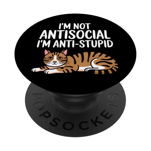 Katzenspruch Katze für Katzenbesitzer PopSockets Klebender PopGrip von Witzige Katzensprüche Designs