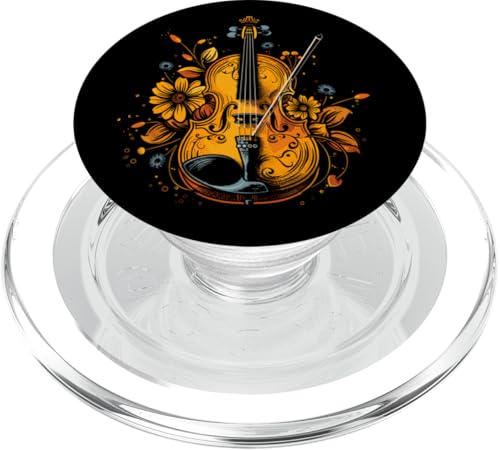 Geige Cartoon-Stil Geigenliebhaber Klassische Musik PopSockets PopGrip für MagSafe von Witzige Violinspieler Grafik Shirts