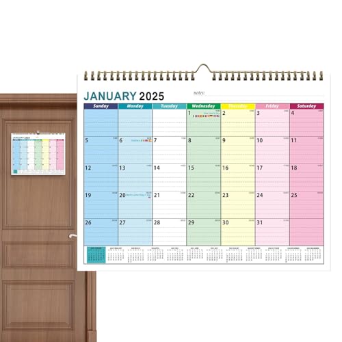 Kalender 2025 – 18 Monate Heimkalender | Ästhetischer Wandkalender zur Terminverfolgung, Kunst Home Wanddekoration | Perfekter Monatsplaner für Büro, Schule und Zuhause von Wiuejg