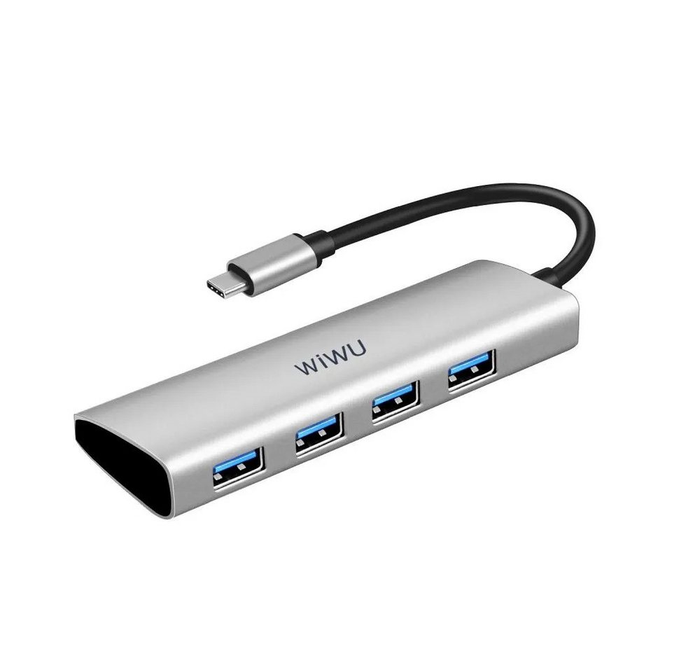 Wiwu USB-C Adapter HUB USB C für 4x USB3.0 - 4 in 1 USB-C Hub USB-Adapter von Wiwu