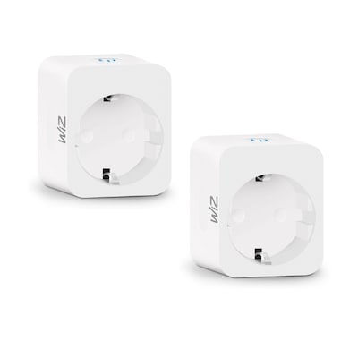 WiZ Smart Plug powermeter Type-F Steckdose weiß, 2er Pack von Wiz