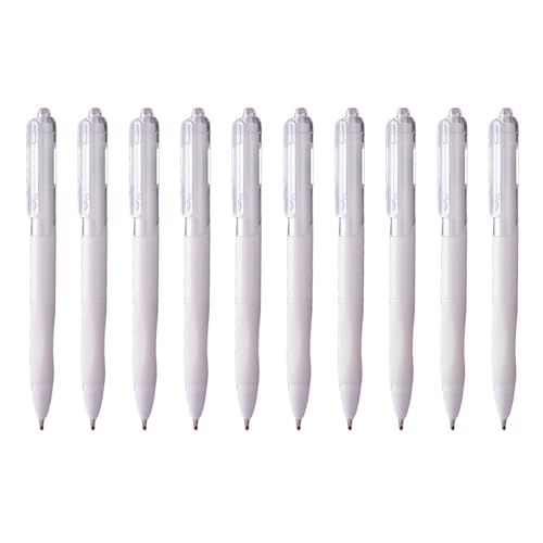 Wkldjf Gelschreiber, einziehbarer neutraler Stift, 0,5 mm, schwarz, Gelschreiber, schnelltrocknender Stift, Büro, Schulbedarf zum Schreiben, 10 Stück von Wkldjf