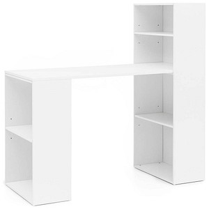 WOHNLING Schreibtisch weiß rechteckig, Wangen-Gestell weiß 120,0 x 53,0 cm von Wohnling