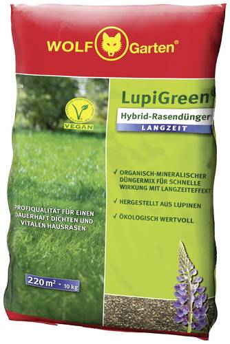 WOLF-Garten 77AR1002650 LU-L 220 D/A LupiGreen® HYBRID-RASENDÜNGER LANGZEIT 1St. von Wolf-Garten