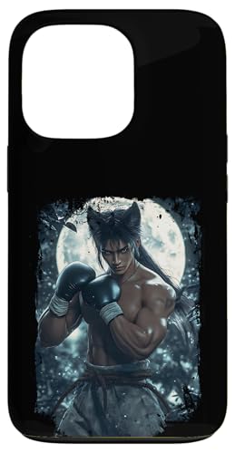 Hülle für iPhone 13 Pro Wolf Anime Boxen Werwolf Alpha Vollmond Herren Damen von Wolf Gifts Co.