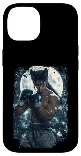 Hülle für iPhone 14 Wolf Anime Boxen Werwolf Alpha Vollmond Herren Damen von Wolf Gifts Co.