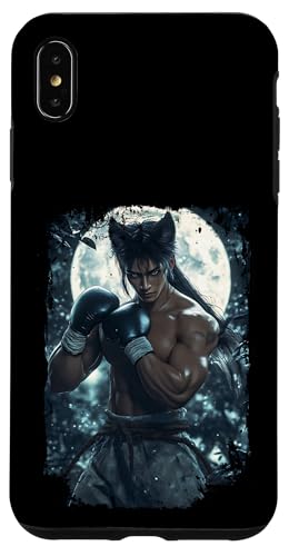 Hülle für iPhone XS Max Wolf Anime Boxen Werwolf Alpha Vollmond Herren Damen von Wolf Gifts Co.