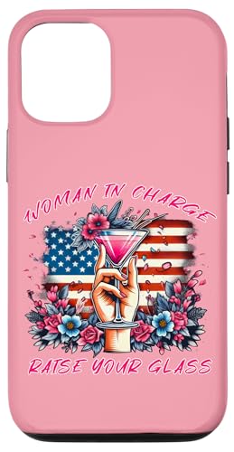 Hülle für iPhone 13 Politisches Wortspiel von Woman In Charge Raise Your Glass Flower von Woman In Charge Raise Your Glass Politic Drinking